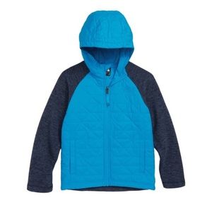 Water Repellent Quilted Sweater Fleece Hoodie